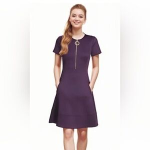 DKNY Purple Swing Dress Size 10 Like New